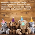 thumbnail image 5 of Mini Party Hats for Stuffed Animals, Birthday Party Cone Hats Dolls Dog Cat Rabbit Puppies Assorted Animal Birthday, 5 of 7