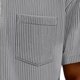 thumbnail image 4 of Blusa y camisa de manga corta con cuello vuelto para hombre, color liso, informal, con solapa, cierre de cremallera en un cuarto y bolsillo en el pecho, camisa de manga corta con solapa, tops para hom, 4 of 4