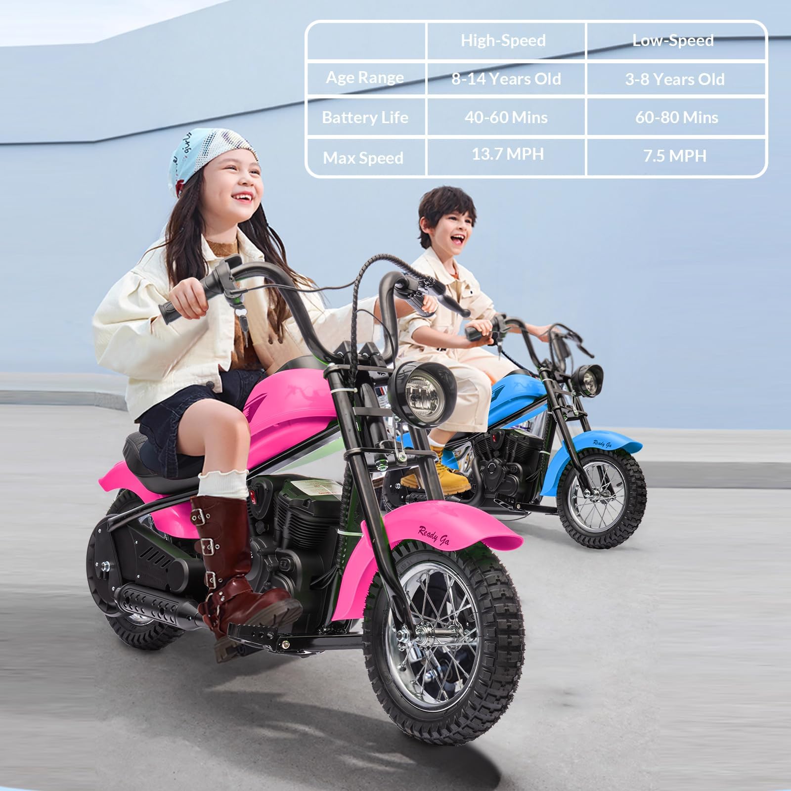 Litake 24V Electric Dirt Bike, 250W Electric Motorcycle w/LED Light, Leather Seat- Two Speed Max Up to 14MPH & 60 Minutes Continuous Motorbike for Kids/Teens