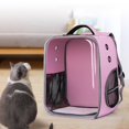 thumbnail image 4 of Carrier Bag visible Ventilado Doble correa para el hombro Carrier para acampar Paseando Salida Viajes , Rosado Yinane Portador de viaje para mascotas, 4 of 8
