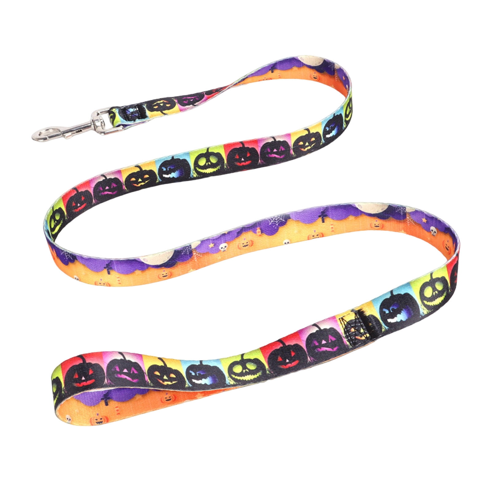 Binwennn Pet Dog Leash Buckle Holiday Decoration Supplies Pumpkin Bat Patterns No Leash Strong Dog Chain Waist Dog Leash for 3 Dogs Strong Dog Leash Long Running Dog Leash Rope Training Dog Leashes