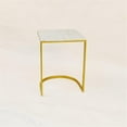 thumbnail image 4 of Carolina Classics Lorelie Marble Accent Table in White and Gold, 4 of 4
