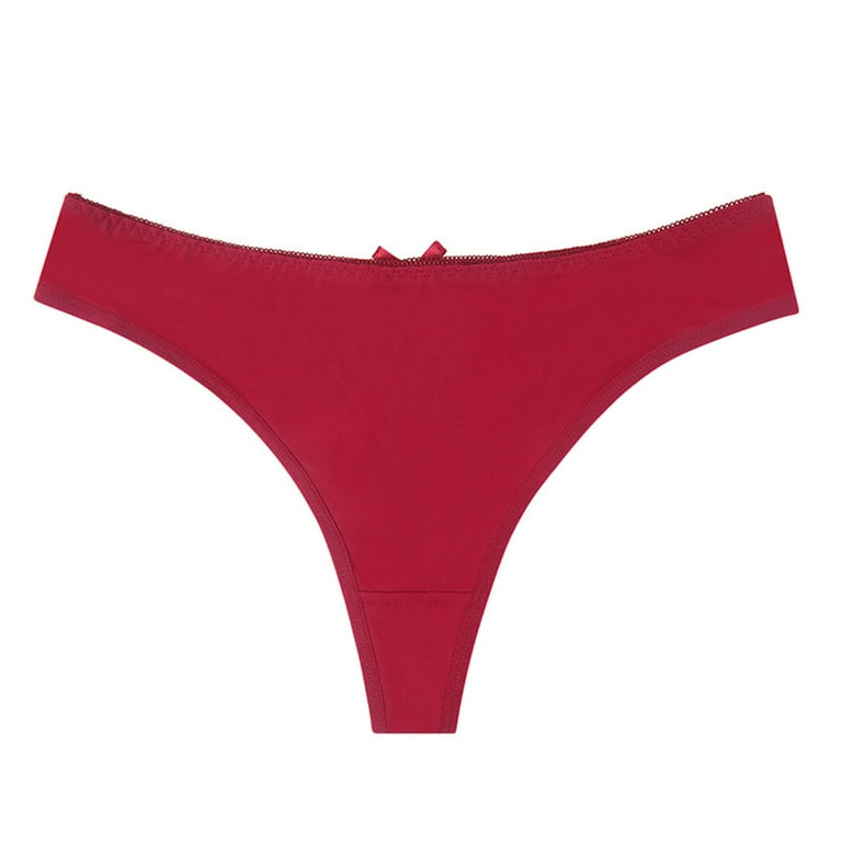 CLZOUD Sweatproof Underwear Women Red Nylon,Spandex Womens Underwear  Seamless Bikini Lace Underwear Half Back Covering Panties M