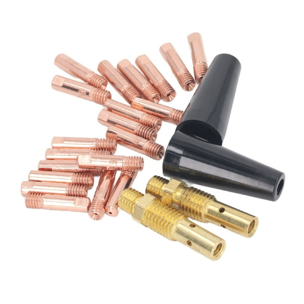 Mig Welding Kit mig Welding Accessory Kit mig Welding Accessories mig Welding Consumables welding Tip Nozzle Diffuser mig Welding Equipment 24Pcs MIG