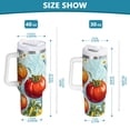 thumbnail image 6 of Yayeee 30oz Stainless Steel Tumbler with Straw and Handle Double-Wall Insulated Travel Water Bottle, Blue Tomatoes, 6 of 8
