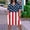 Multicolor, variant on Sakmal Independence Day Summer Dresses for Women Midi Plus Size Shirt Dress American Flag Short Sleeve Dresses