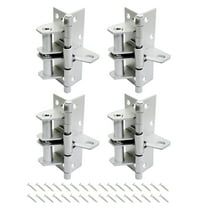 4 Pack 4 Inch Silver Self-Closing Door Hinges Black, 4 Inch Spring Door Hinge, Interior Door Hinges, Residential Heavy-Duty Door Hardware