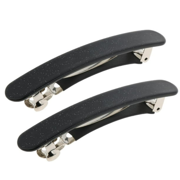 Pasadores de pelo de acetato Colcomx para MUJERES de moda 2 piezas negro