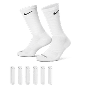 Nike Everyday Plus Cushion Crew White/Black Socks - 6 Pair Pack SX6897-100