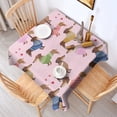 thumbnail image 2 of Colorful Funny Dachshund Square Tablecloth,Waterproof Square Table Cover,Wipeable Spillproof Washable Table Cover for Home Kitchen Party Decor 52"x52"(132x132cm), 2 of 6