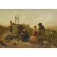 thumbnail image 2 of Continental School 24x18 Black Ornate Framed Double Matted Museum Art Print Titled: Flirtation, 2 of 5