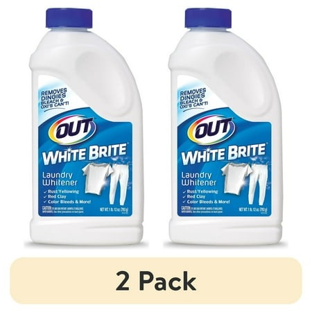 (2 pack) Out White Brite Laundry Whitener, 28 oz