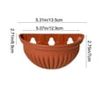 thumbnail image 3 of Wall Planters for Indoor Plants Hanging Flower Pots for Railing Fence Outdoor Countryside Window Flower Holder with Hooks Drainage Holes for Garden Yard Home Decor (Brown), 3 of 6