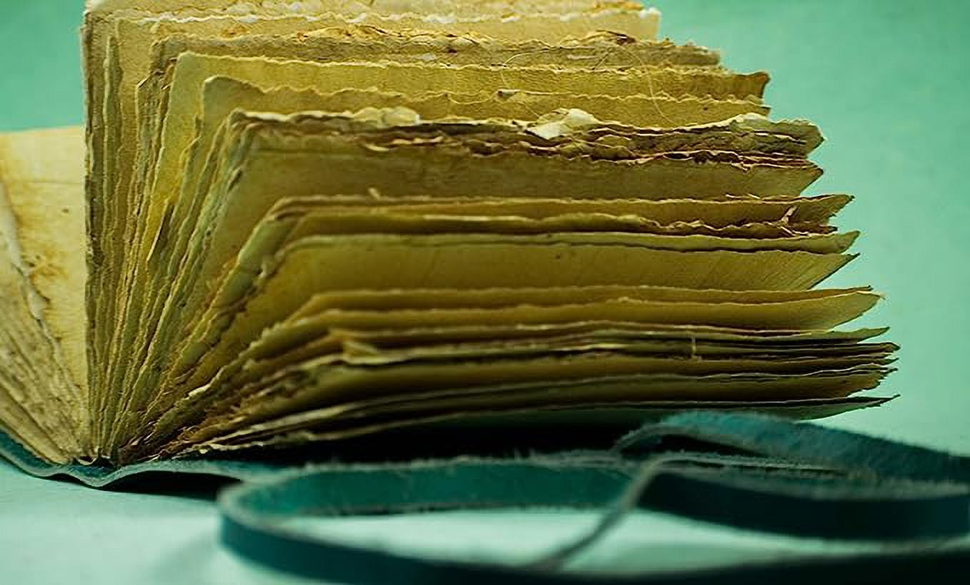 OVERDOSE Deckle Turquoise Leather Journal - Vintage Travel Journal for Men & Women Sketch Writing Diary Sketchbook Book of Shadows Handmade Vintage Deckle Edge Paper - 5 x 7 inches | 12 x 17 cm | A6