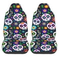 thumbnail image 1 of LAKIMCT Colorful Skull Car Seat Covers Vehicle Front Seat Covers Universal Fit Seat Protector, 1 of 1
