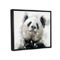thumbnail image 3 of Stupell Happy Panda Bear Face Animals & Insects Painting Black Floater Framed Art Print Wall Art, 3 of 6