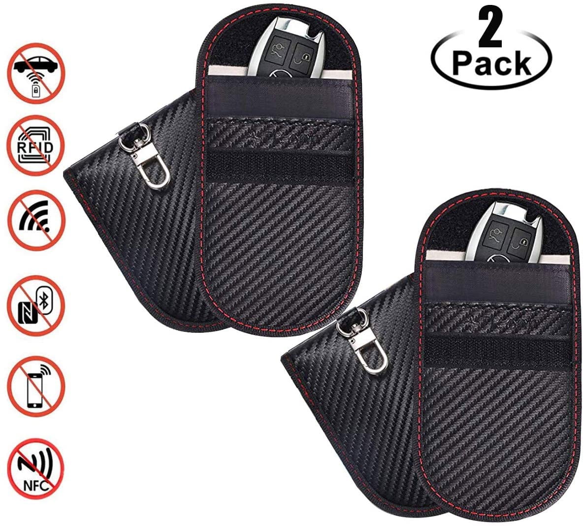 Upgraded Faraday Bag for Key Fob (2 Pack),Premium Faraday Cage Car Key