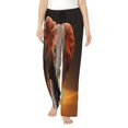 thumbnail image 1 of Fotbe Elephant Sunset in Kenya Pantalones de Pijama para Mujer, Pantalones de Dormir, Pantalones Pj con Cordón y Bolsillos-Small, 1 of 6
