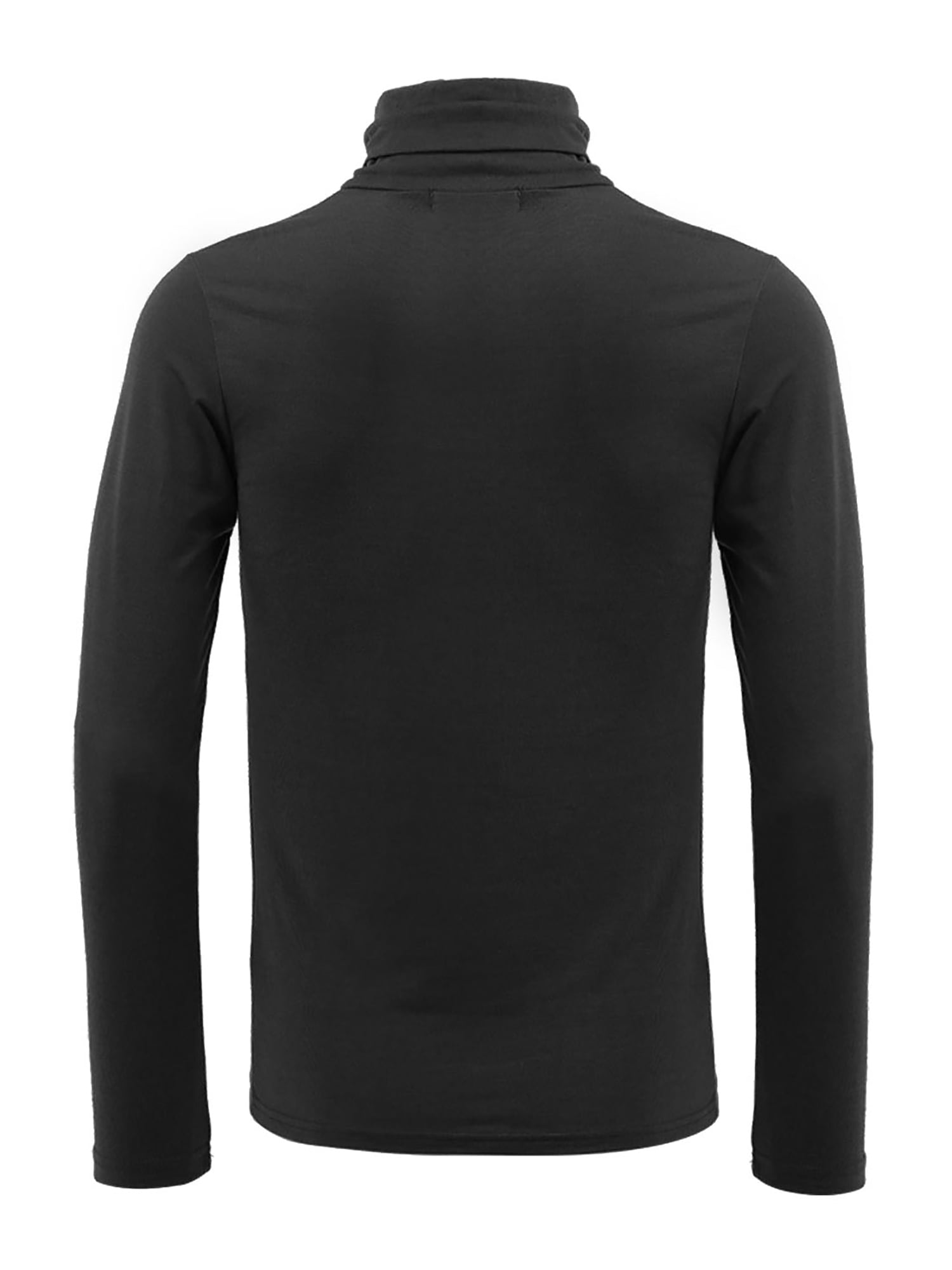 Unique Bargains Men's Pullover Lightweight Long Sleeve Top Turtleneck T-Shirt 38 Red