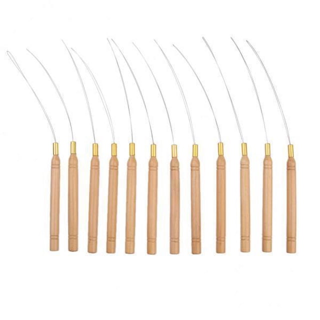 Conjunto de Herramientas para Enhebrar Extensiones de Cabello Micro 5 piezas