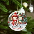 thumbnail image 5 of Personalized Engaged Couple Ornament Xmas 2025 Monkey Couple Engaged Christmas Ornament, Custom Name & Year Newly Engaged Ornament Christmas Tree Decor, Engagement Ceramic Ornament Xmas DY5tTU, 5 of 6