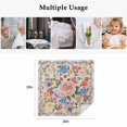 thumbnail image 5 of Boho Pink Flowers Cloth Napkins, Colorful Floral Spring Vintage Botanical Washable and Reusable Dinner Napkins Set of 2, Table Napkin for Kitchen Party Birthday Wedding Hotel Housewarming 20"x20", 5 of 9