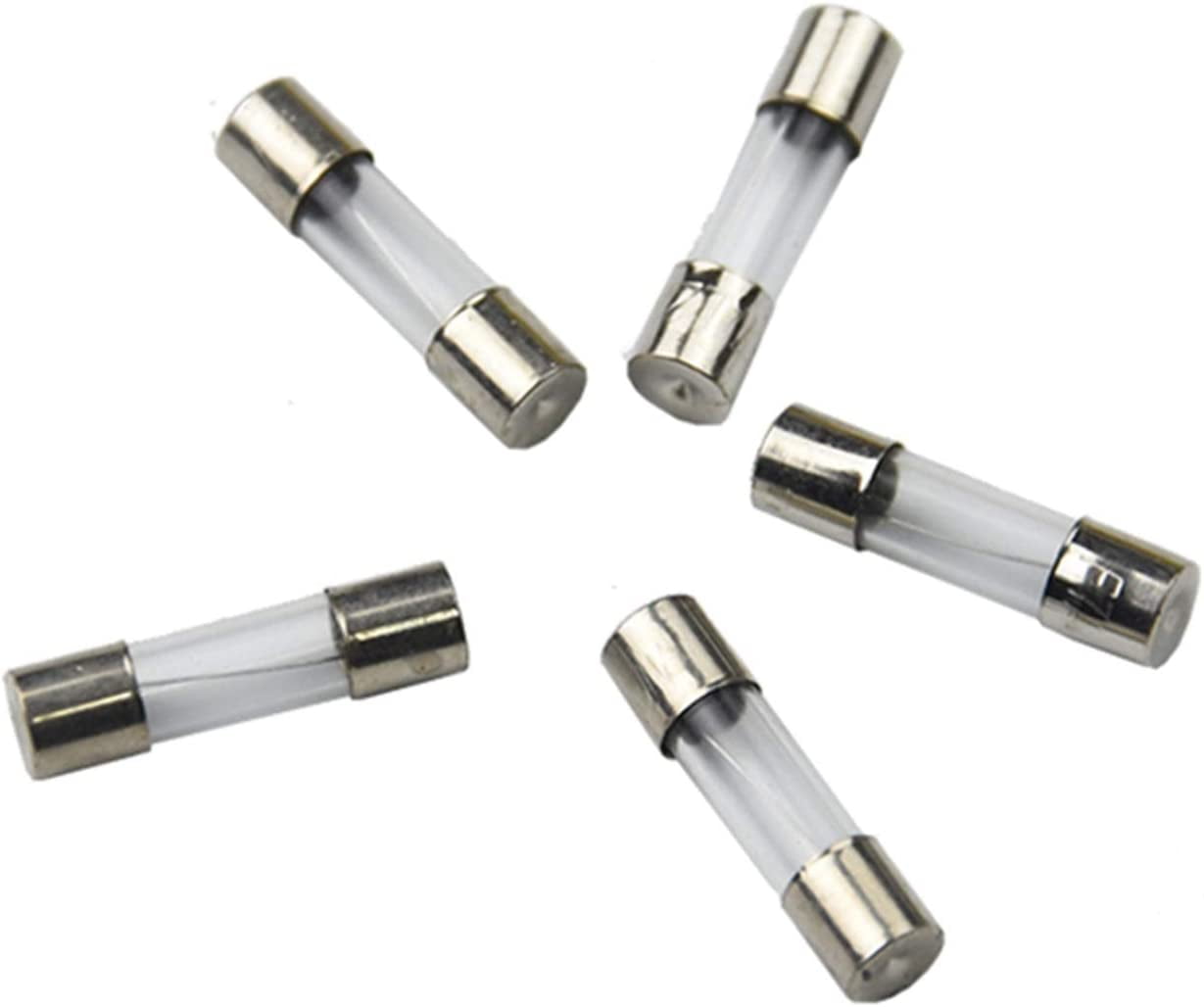 Fuses 100PCS 5x20mm Fast Quick Blow Glass Tube Fuse, Fast Blow Glass Fuses 0.2A 0.5A 1A 2A 3A 5A