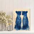 thumbnail image 2 of Qisvanset 12x16 Inch With Frame 2D Flat Wall Art Blue Cheetah Animal Illustration Living Room Home Gift Art, 2 of 8