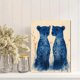 thumbnail image 2 of Qisvanset 12x16 Inch With Frame 2D Flat Wall Art Blue Cheetah Animal Illustration Living Room Home Gift Art, 2 of 8