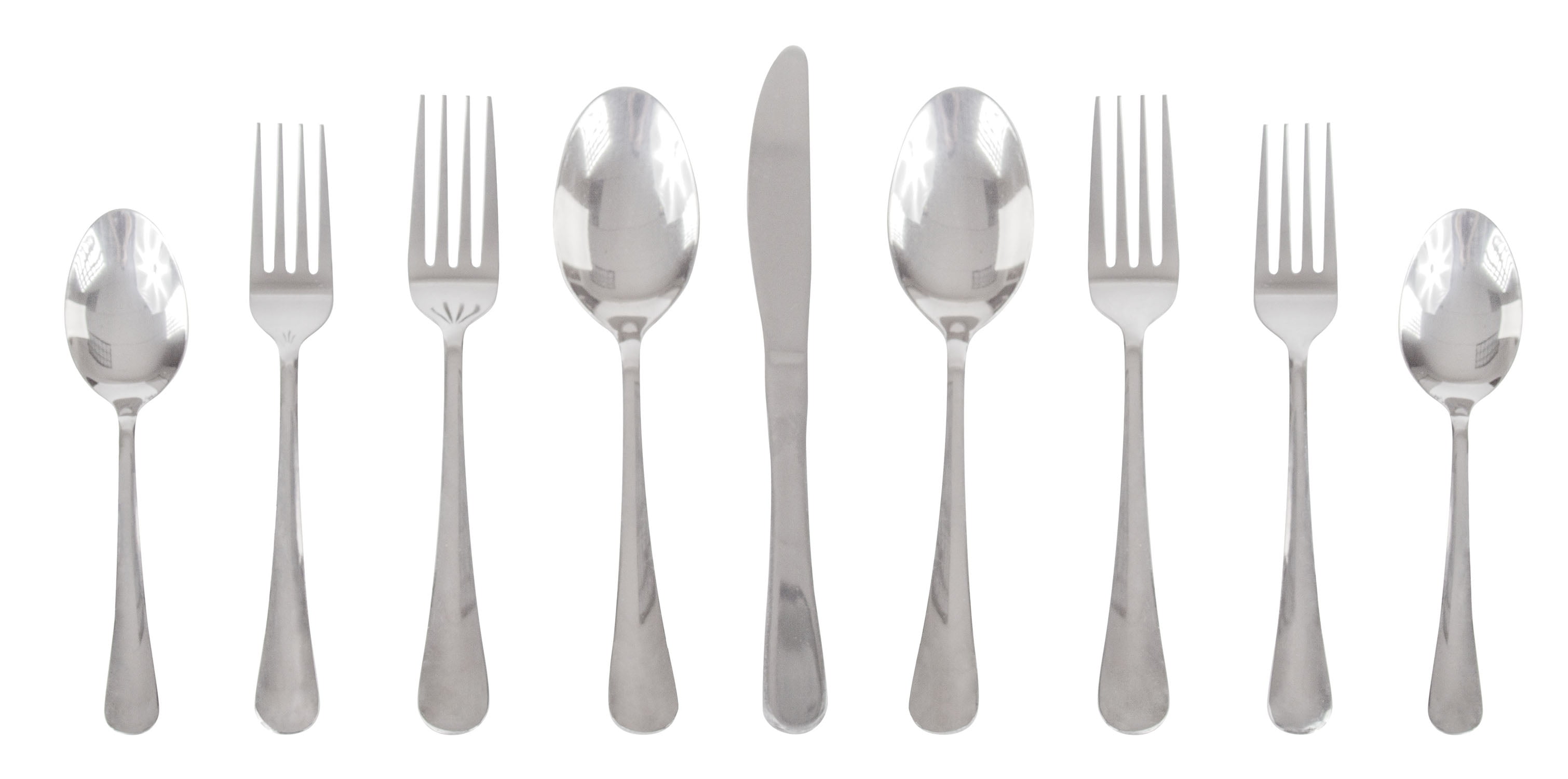 10/20/40/60 Pcs Flatware Cutlery Set Stainless Steel Silverware Kitchen Service 