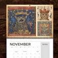 thumbnail image 4 of 2026 Funny Gag Gifts Ugly Cat Art Medieval Cats with Crowns Wall Calendar, 4 of 9