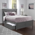 thumbnail image 1 of Bowery Hill Solid Wood Storage Platform King Bed in Gray, 1 of 5