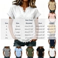 thumbnail image 3 of Stralyhd Womens Summer Tops Fringe V Neck Linen Short Sleeve Blouses Loose Fit Casual Daily Solid Color Shirts Navy M, 3 of 5