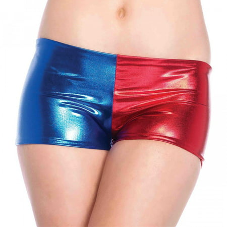 Misfit Booty Shorts Harley Quinn Suicide Squad Womens Blue Red Mid-Rise Costume
