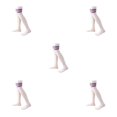 thumbnail image 2 of yingyy 1 Paire de Chaussettes Hautes 52 cm Élasticité Style Preppy Chaussettes Hautes Cosplay Bleu Rouge Rayé 5Ensemble, 2 of 6