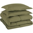 thumbnail image 6 of Chezmoi Collection Olive Green Down Alternative Comforter King - 3-Piece All Seasons Lightweight Comforter Set - Microfiber Comforter Duvet Insert with Corner Tabs, 6 of 6