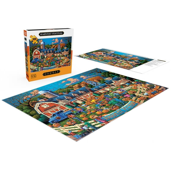 Buffalo Games 300-Piece Dowdle Harvest Festival Adult Interlocking Jigsaw Puzzle