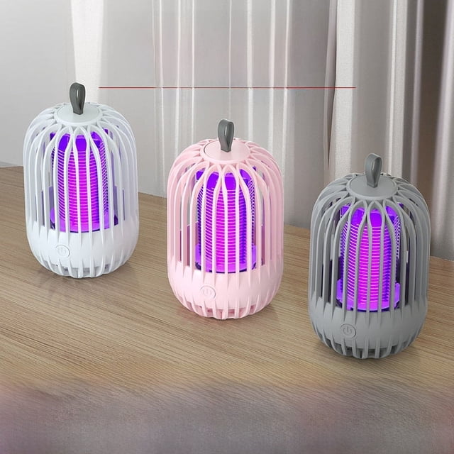 Trampa para mosquitos portátil, recargable por USB, para el hogar, con luz violeta, descarga eléctrica, para exteriores