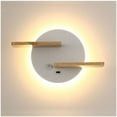 thumbnail image 3 of Con puerto USB Lámpara de pared moderna con interruptor Lámpara de lectura Lámpara de noche Iluminación Luz de noche Lámpara de pared LED para interiores 301912Cm Negro [Clase energética A], 3 of 5