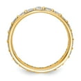thumbnail image 2 of 14K Yellow Gold Ring Band Eternity Diamond Round Polished Vintage 2ct , Size 9, 2 of 4
