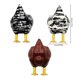 thumbnail image 5 of Imanes de nevera Animales lindos 3 piezas Divertidos juguetes magnéticos de animales de trasero de pollo Decoración de resina 3d para oficina, 11 Feliz Sencillez, 5 of 5