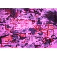 thumbnail image 1 of Ahgly Company Indoor Rectangle Abstract Pink Contemporary Area Rugs, 2' x 5', 1 of 4