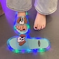 thumbnail image 5 of Womens Mens Light Up Slippers For Women, Sensor Glow Sandals Cute Cartoon Eyes, Motion Sensor LED Slides, for Adults (Blue,6), 5 of 7