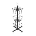 thumbnail image 4 of FixtureDisplays? 14 X 14 X 30" 12 Vertical Pockets Spinning Greeting/Post Card Rack 11702 Black, 4 of 7