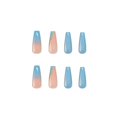 thumbnail image 4 of Uñas postizas de ataúd para mujer, uñas de lujo extralargas con diamantes de imitación, uñas postizas acrílicas, cobertura completa, uñas de bailarina, 24 Uds. Namotu CZMR-ZC69-1, 4 of 5