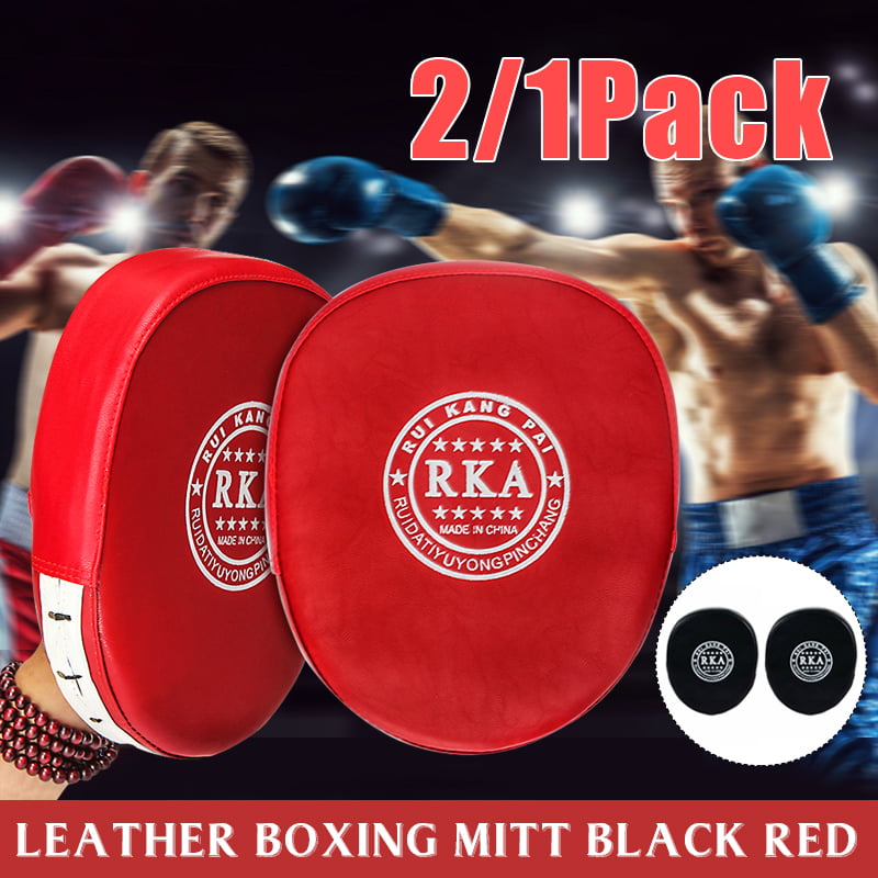2 X Training Boxing Mitts Target Focus Punch Pad Glove MMA Karate Muay Protect 