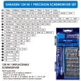 thumbnail image 3 of 124 in 1 Precision Screwdriver Sets Magnetic Driver Kit Electronic Repair Tool Kit for iPhone iPad PC Computer Laptop MacBook Tablet Xbox Game Console Watch, 3 of 8