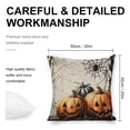 thumbnail image 2 of pumpkins spider web Linen toss pillowcase Decoration pillowcase Gift preferred 20x20" Cushion cover 2 set Sofa pillowcase Sofa bedroom living room car, 2 of 8