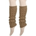 thumbnail image 2 of Fgnfyis Retro Knitted Leg Warmers Crochet Long Boot Socks Christmas Thickened Warm Socks for Women Adult Party Dance Yoga Knee High Stockings Khaki, 2 of 5