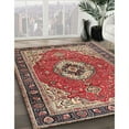 thumbnail image 3 of Ahgly Company Machine Washable Indoor Square Traditional Fire Brick Red Area Rugs, 6' Square, 3 of 7